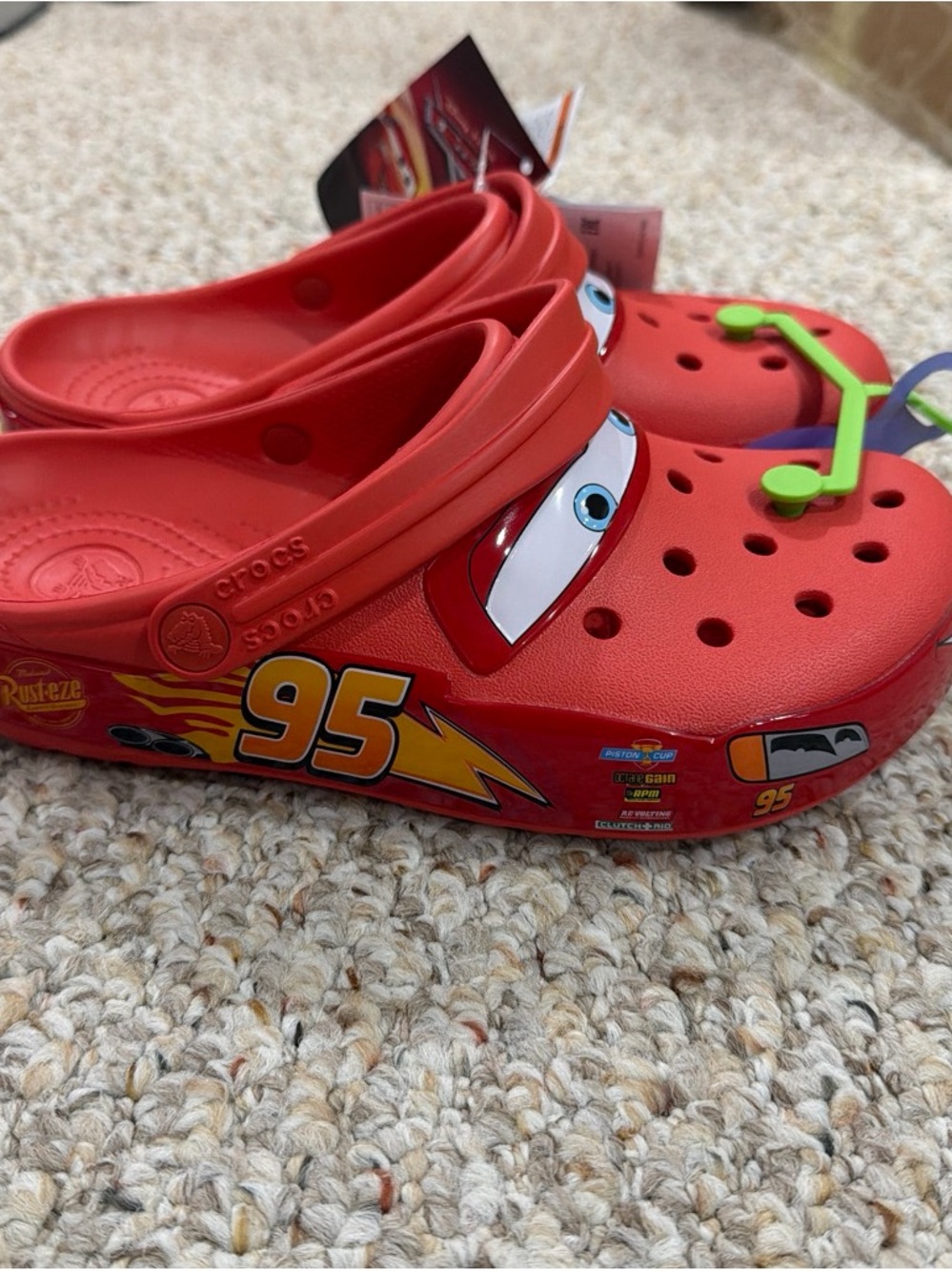 CROCS Red Lightning McQueen Kids Clogs with Character Graphics